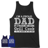 Proud Dad of A Freaking Awesome Daughter Grill Cook Shirt, Father Day Gift from Daughter, Funny Shirt For Dad
