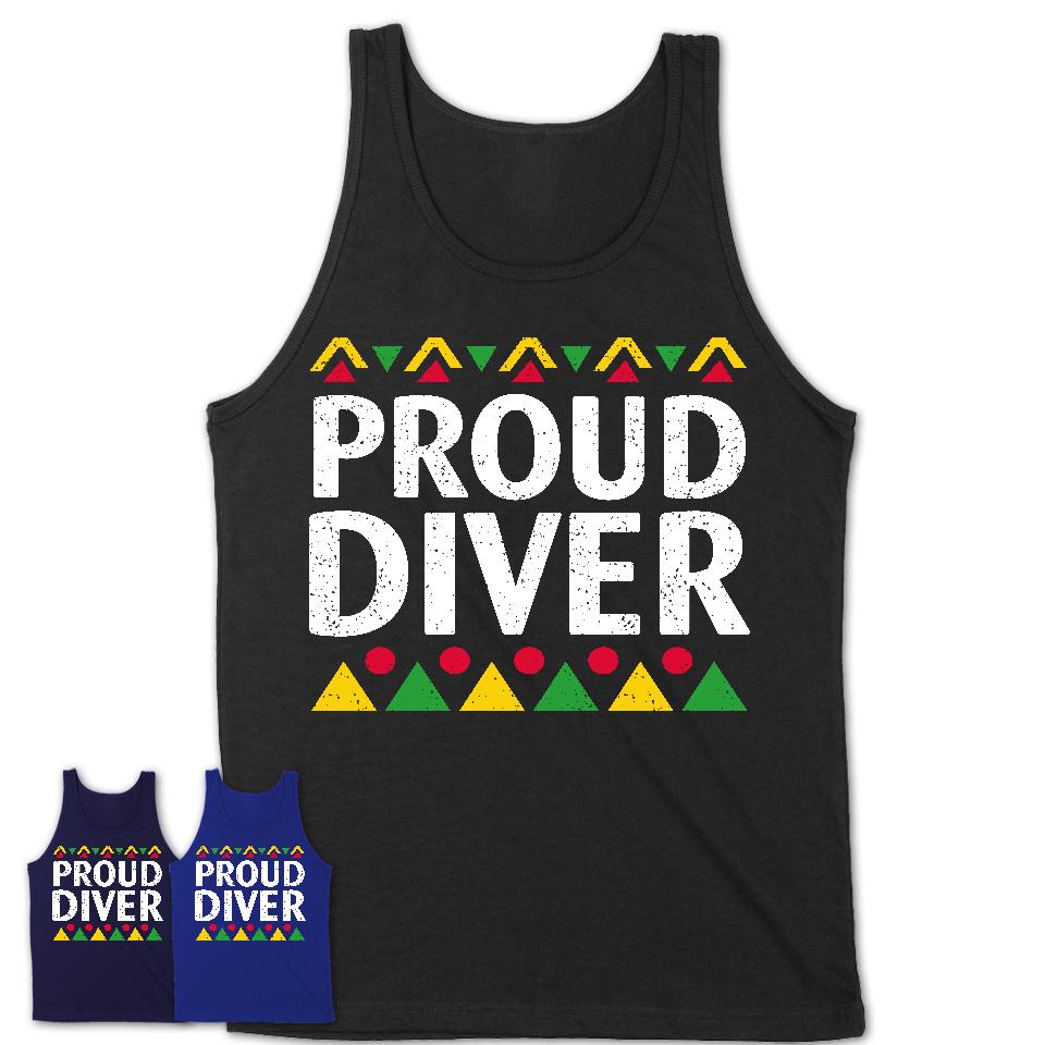 Proud Diver Africa Pride Black History Month T-Shirt