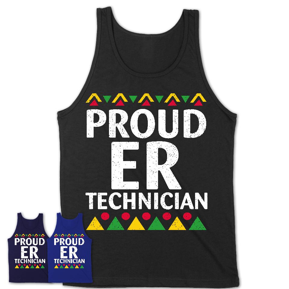 Proud Er Technician Africa Pride Black History Month T-Shirt