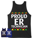 Proud Er Technician Africa Pride Black History Month T-Shirt
