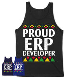 Proud Erp Developer Africa Pride Black History Month T-Shirt