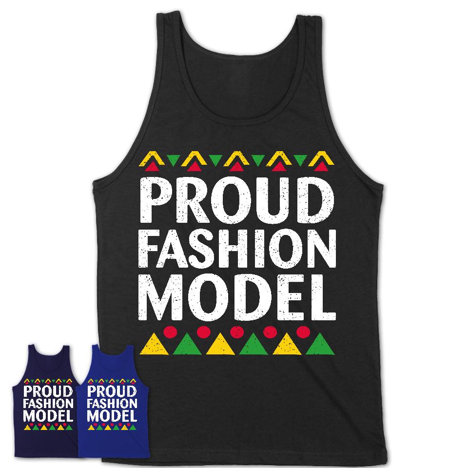 Proud Fashion Model Africa Pride Black History Month T-Shirt