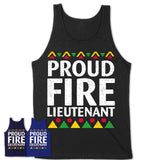 Proud Fire Lieutenant Africa Pride Black History Month T-Shirt