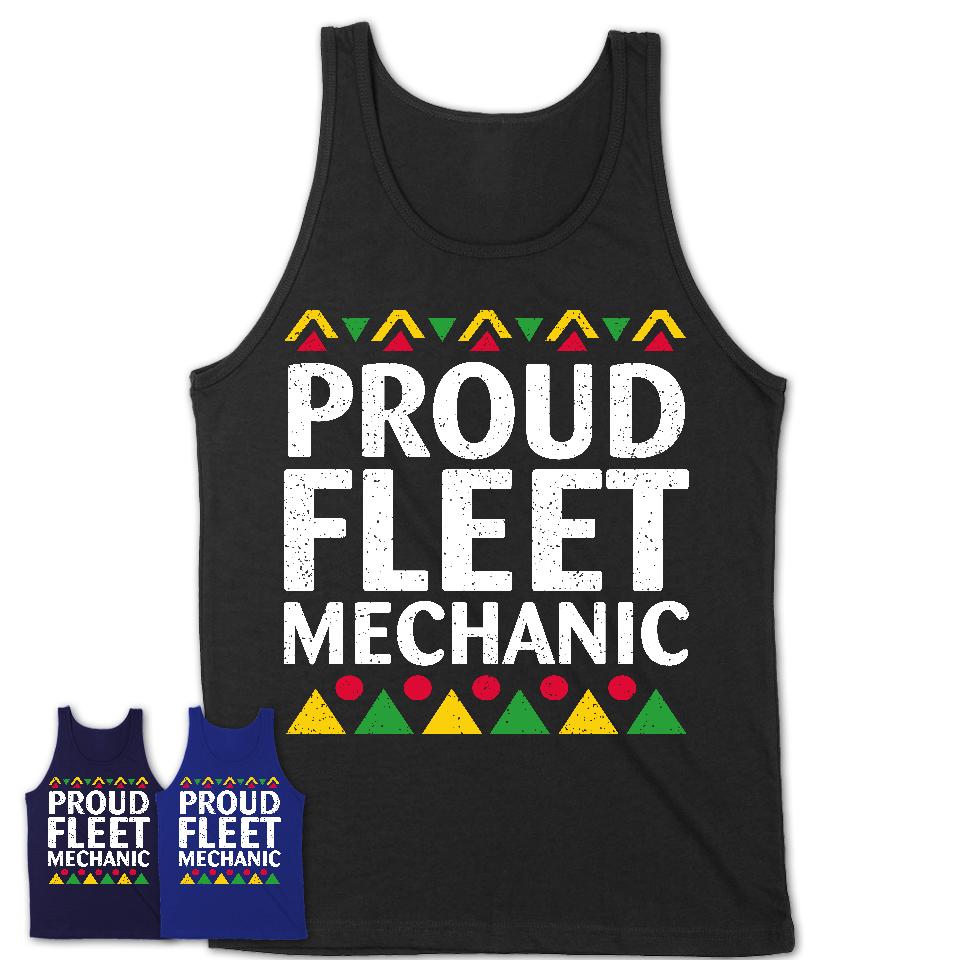 Proud Fleet Mechanic Africa Pride Black History Month T-Shirt