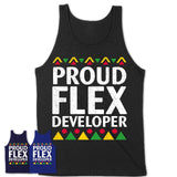 Proud Flex Developer Africa Pride Black History Month T-Shirt