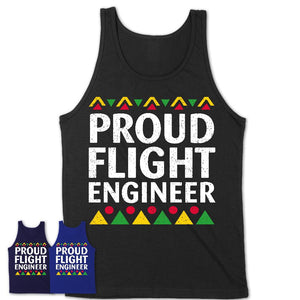 Proud Flight Engineer Africa Pride Black History Month T-Shirt