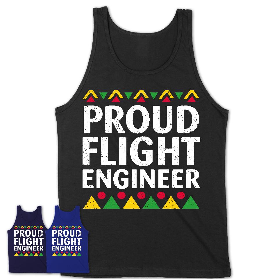 Proud Flight Engineer Africa Pride Black History Month T-Shirt