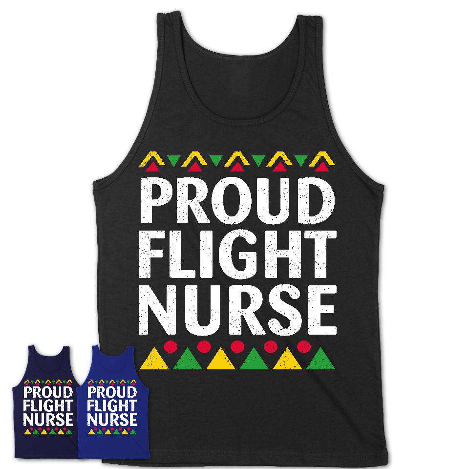 Proud Flight Nurse Africa Pride Black History Month T-Shirt