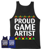 Proud Game Artist Africa Pride Black History Month T-Shirt