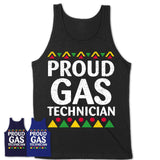 Proud Gas Technician Africa Pride Black History Month T-Shirt