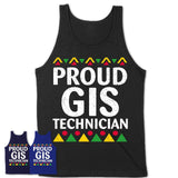 Proud Gis Technician Africa Pride Black History Month T-Shirt