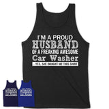 Proud Husband of A Freaking Awesome Car Washer Wife Shirt, Husband Valentine Gift, Anniversary Couple Shirt