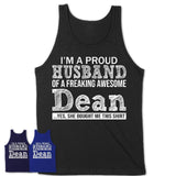 Proud Husband of A Freaking Awesome Dean Wife Shirt, Husband Valentine Gift, Anniversary Couple Shirt