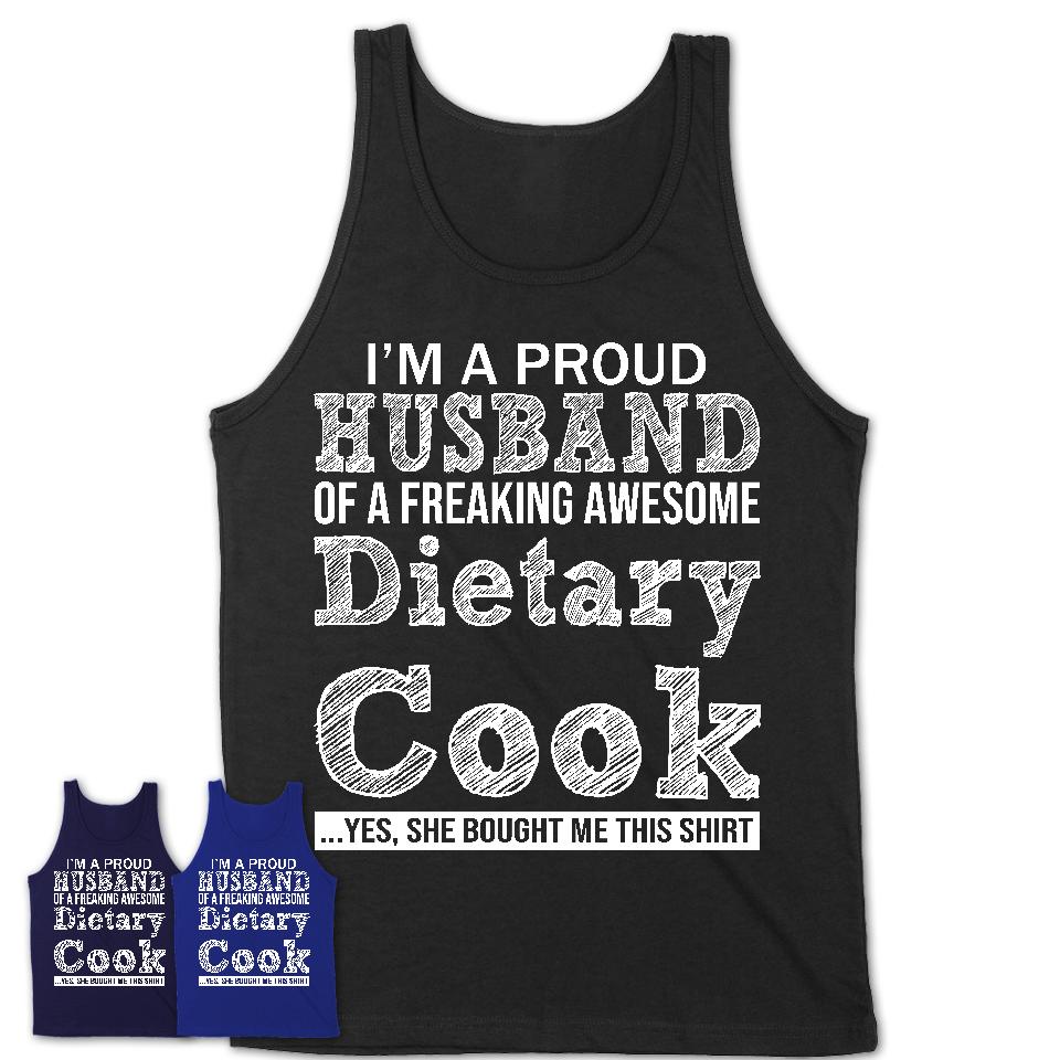 Proud Husband of A Freaking Awesome Dietary Cook Wife Shirt, Husband Valentine Gift, Anniversary Couple Shirt