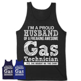 Proud Husband of A Freaking Awesome Gas Technician Wife Shirt, Husband Valentine Gift, Anniversary Couple Shirt