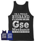 Proud Husband of A Freaking Awesome Gse Mechanic Wife Shirt, Husband Valentine Gift, Anniversary Couple Shirt