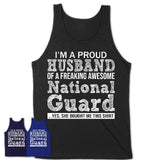 Proud Husband of A Freaking Awesome National Guard Wife Shirt, Husband Valentine Gift, Anniversary Couple Shirt