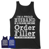 Proud Husband of A Freaking Awesome Order Filler Wife Shirt, Husband Valentine Gift, Anniversary Couple Shirt