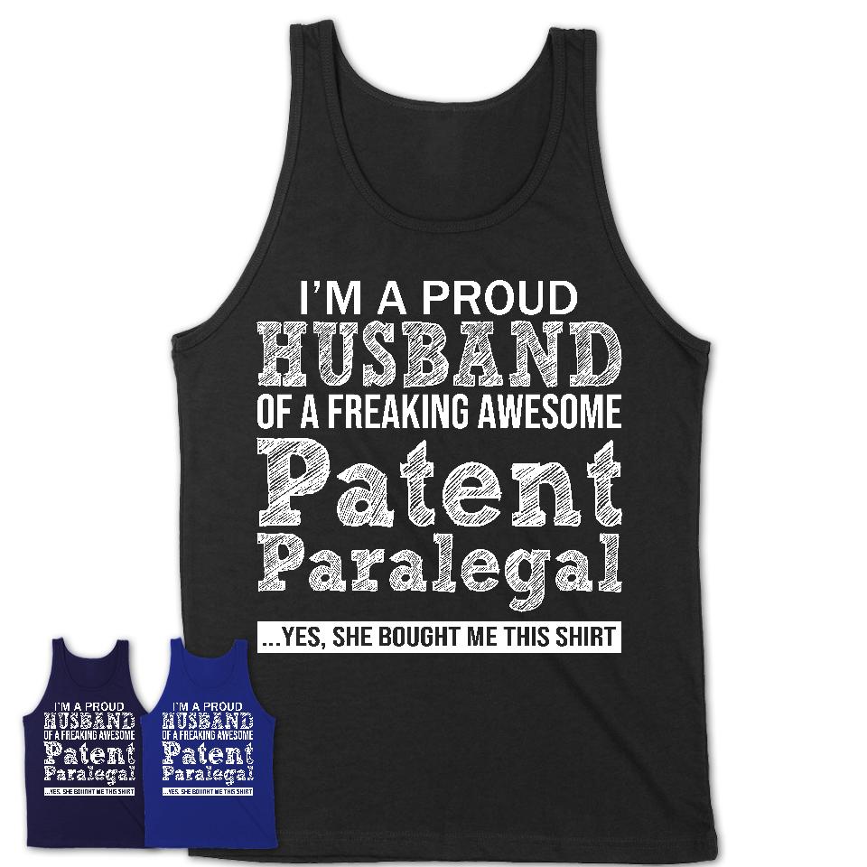 Proud Husband of A Freaking Awesome Patent Paralegal Wife Shirt, Husband Valentine Gift, Anniversary Couple Shirt