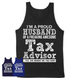 Proud Husband of A Freaking Awesome Tax Advisor Wife Shirt, Husband Valentine Gift, Anniversary Couple Shirt