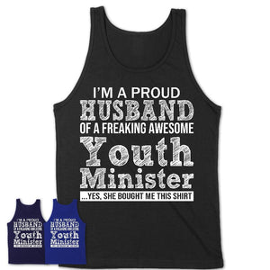 Proud Husband of A Freaking Awesome Youth Minister Wife Shirt, Husband Valentine Gift, Anniversary Couple Shirt