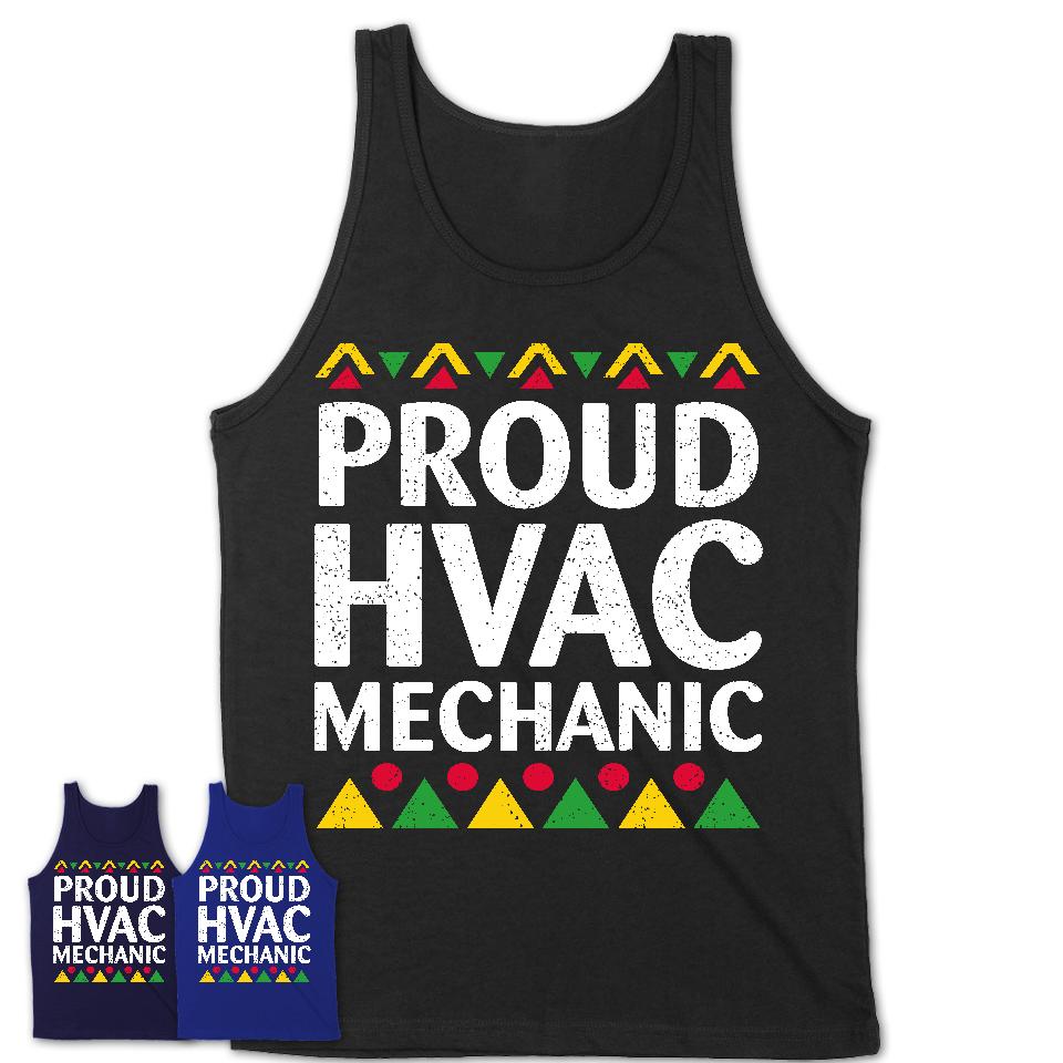 Proud Hvac Mechanic Africa Pride Black History Month T-Shirt