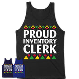 Proud Inventory Clerk Africa Pride Black History Month T-Shirt