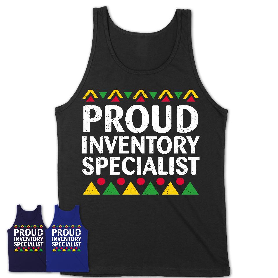 Proud Inventory Specialist Africa Pride Black History Month T-Shirt
