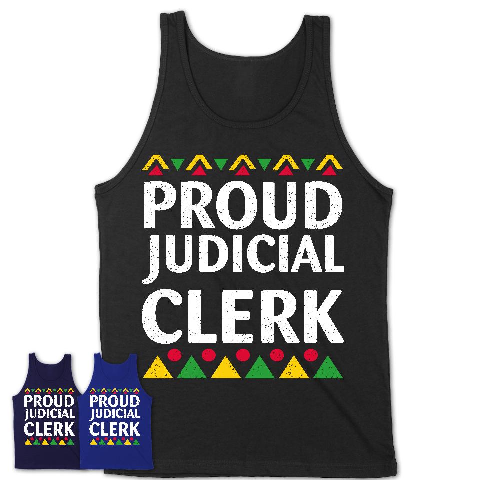 Proud Judicial Clerk Africa Pride Black History Month T-Shirt
