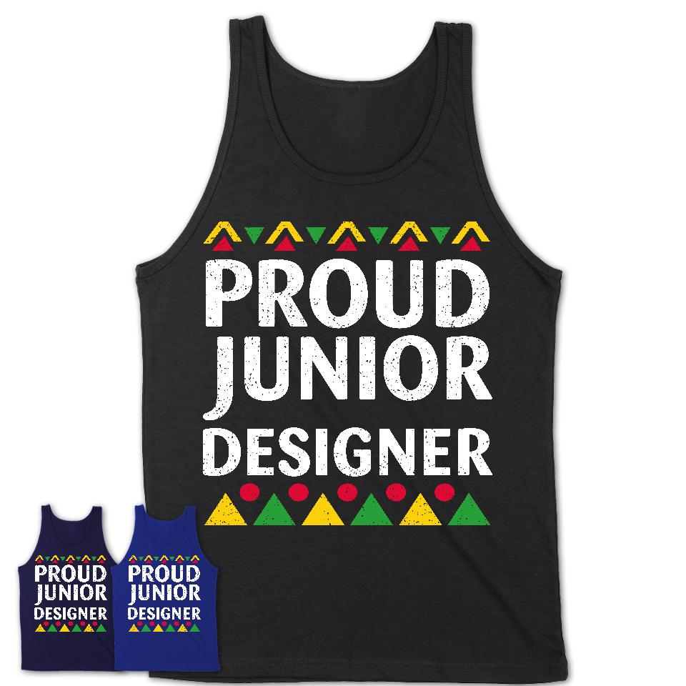 Proud Junior Designer Africa Pride Black History Month T-Shirt
