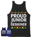 Proud Junior Designer Africa Pride Black History Month T-Shirt