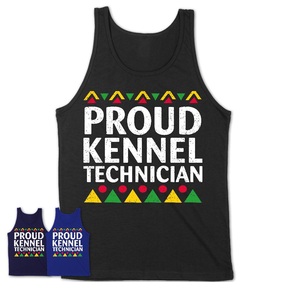 Proud Kennel Technician Africa Pride Black History Month T-Shirt