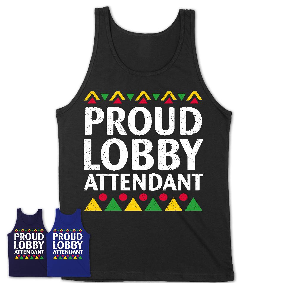 Proud Lobby Attendant Africa Pride Black History Month T-Shirt