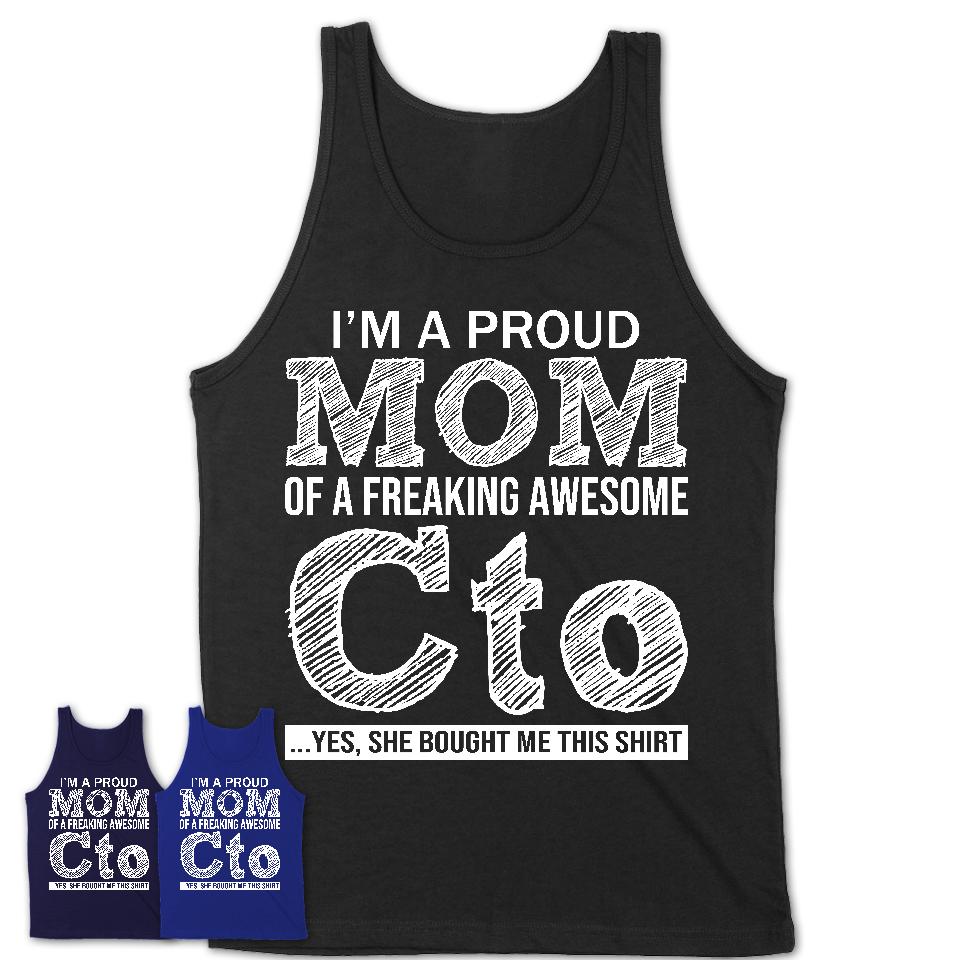 Proud Mom of A Freaking Awesome Daughter Cto Shirt, Mother Day Gift from Daughter, Funny Shirt For Mom
