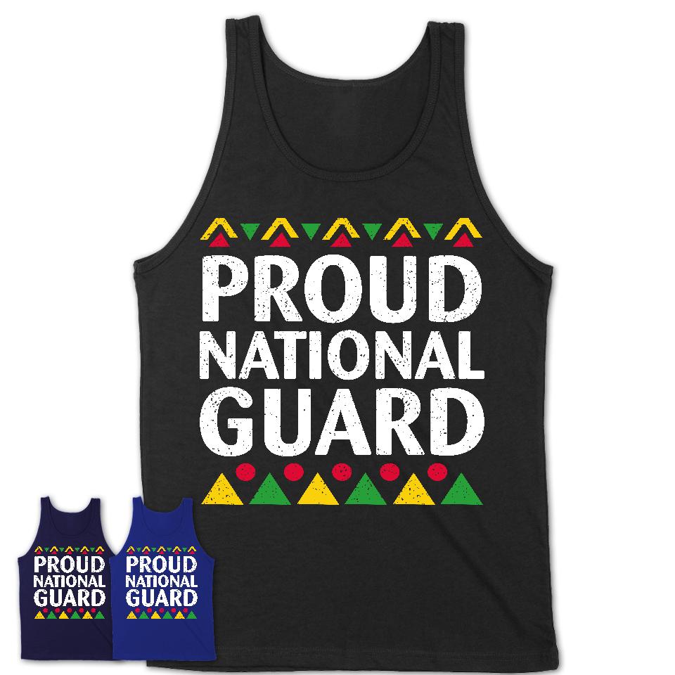 Proud National Guard Africa Pride Black History Month T-Shirt