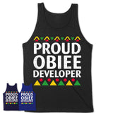 Proud Obiee Developer Africa Pride Black History Month T-Shirt
