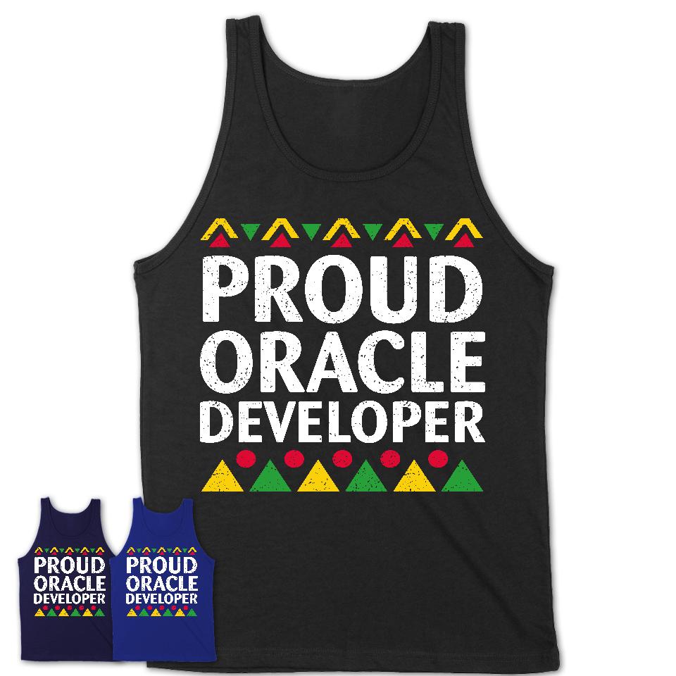 Proud Oracle Developer Africa Pride Black History Month T-Shirt