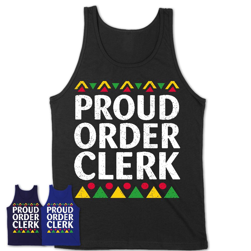 Proud Order Clerk Africa Pride Black History Month T-Shirt