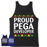 Proud Pega Developer Africa Pride Black History Month T-Shirt
