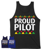 Proud Pilot Africa Pride Black History Month T-Shirt