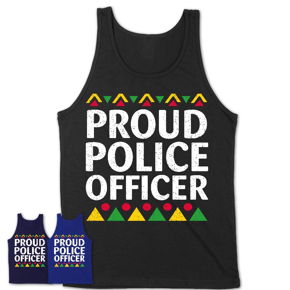 Proud Police Officer Africa Pride Black History Month T-Shirt