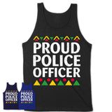 Proud Police Officer Africa Pride Black History Month T-Shirt