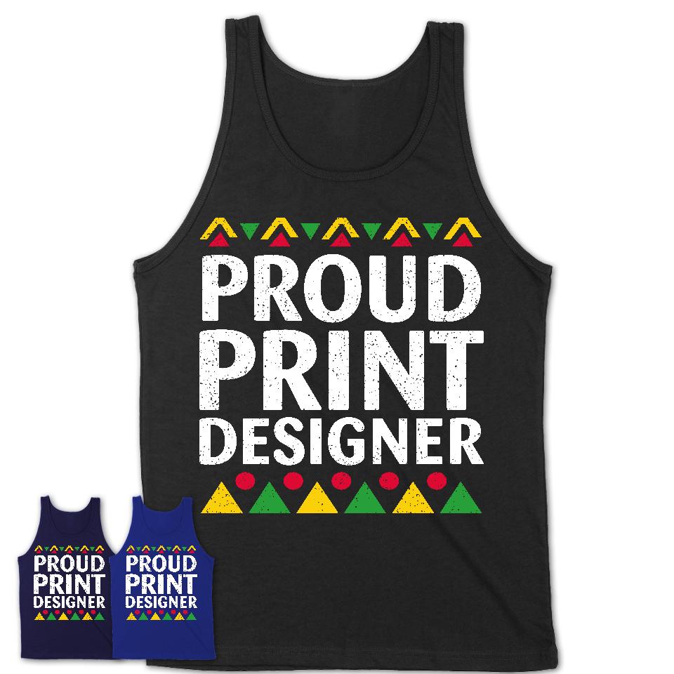 Proud Print Designer Africa Pride Black History Month T-Shirt