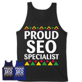 Proud SEO Specialist Africa Pride Black History Month T-Shirt