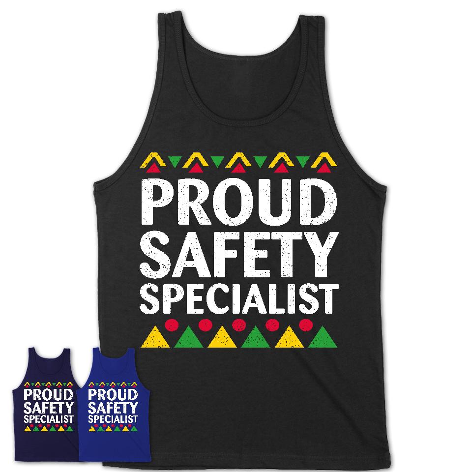 Proud Safety Specialist Africa Pride Black History Month T-Shirt