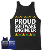 Proud Software Engineer Africa Pride Black History Month T-Shirt