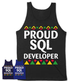 Proud Sql Developer Africa Pride Black History Month T-Shirt