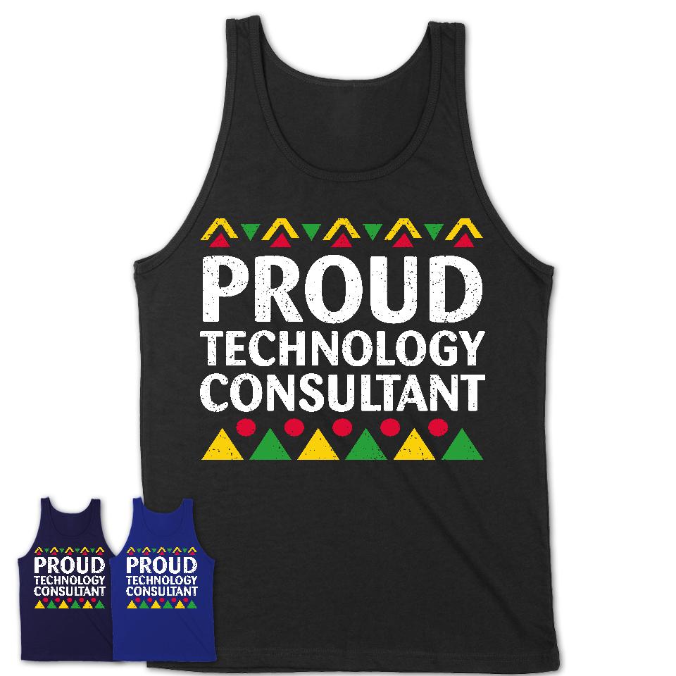 Proud Technology Consultant Africa Pride Black History Month T-Shirt