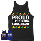 Proud Technology Consultant Africa Pride Black History Month T-Shirt