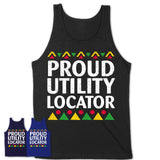 Proud Utility Locator Africa Pride Black History Month T-Shirt